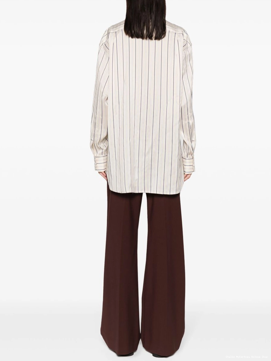 Affordable Women McCartney contrasting-panel shirt Stella striped 0719